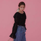 Shoulder Lace Blouse - MAISON MARBLE