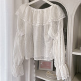 Shoulder Lace Blouse - MAISON MARBLE