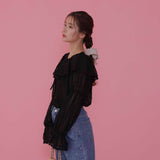 Shoulder Lace Blouse - MAISON MARBLE