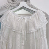 Shoulder Lace Blouse - MAISON MARBLE