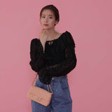 Shoulder Lace Blouse - MAISON MARBLE