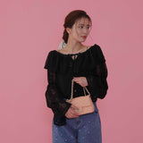 Shoulder Lace Blouse - MAISON MARBLE