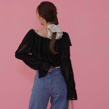 Shoulder Lace Blouse - MAISON MARBLE