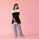 Shoulder Ribbon Knit - MAISON MARBLE