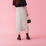 Silky Dot Skirt - MAISON MARBLE