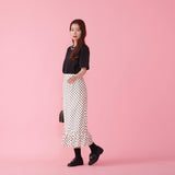 Silky Dot Skirt - MAISON MARBLE