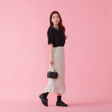 Silky Dot Skirt - MAISON MARBLE