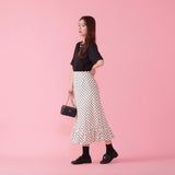 Silky Dot Skirt - MAISON MARBLE