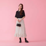 Silky Dot Skirt - MAISON MARBLE