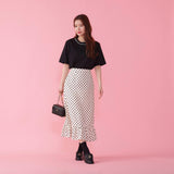 Silky Dot Skirt - MAISON MARBLE