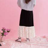 Velour Lace Skirt - MAISON MARBLE