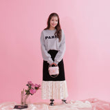 Velour Lace Skirt - MAISON MARBLE