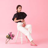 White Tweed Pants - MAISON MARBLE