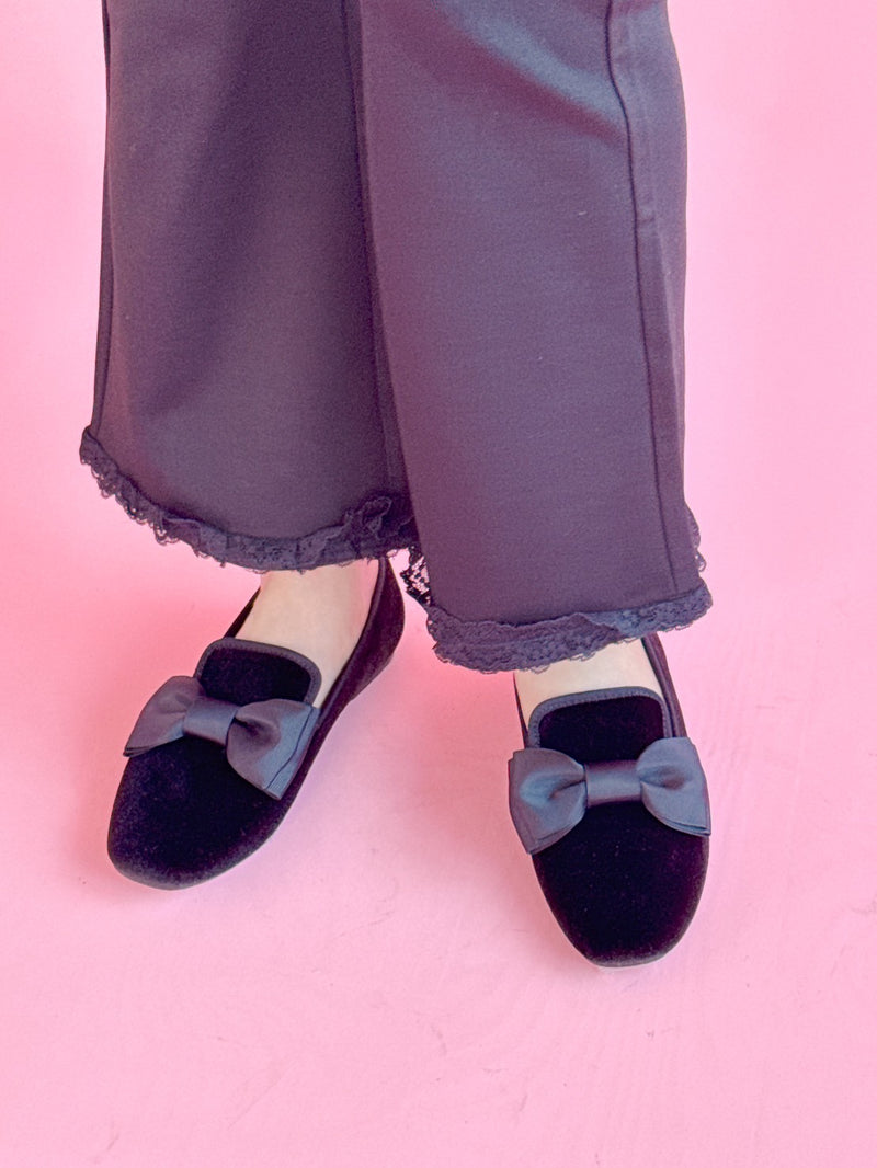 【PRE ORDER】Suede Ribbon Loafers