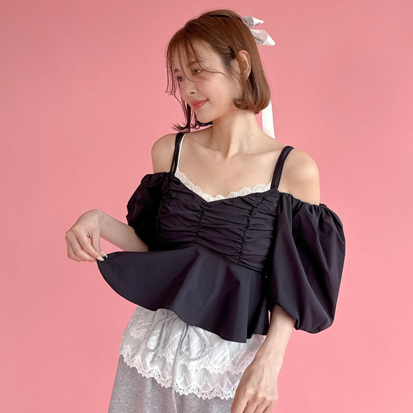 Crop Puff Blouse