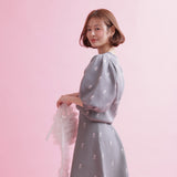 Rose Jacquard Knit Top