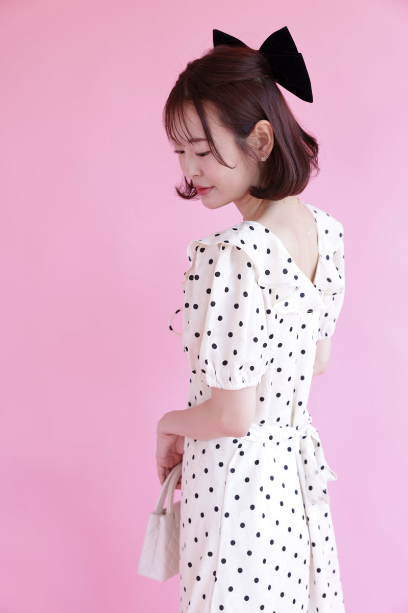 Classic Frill Dot Dress