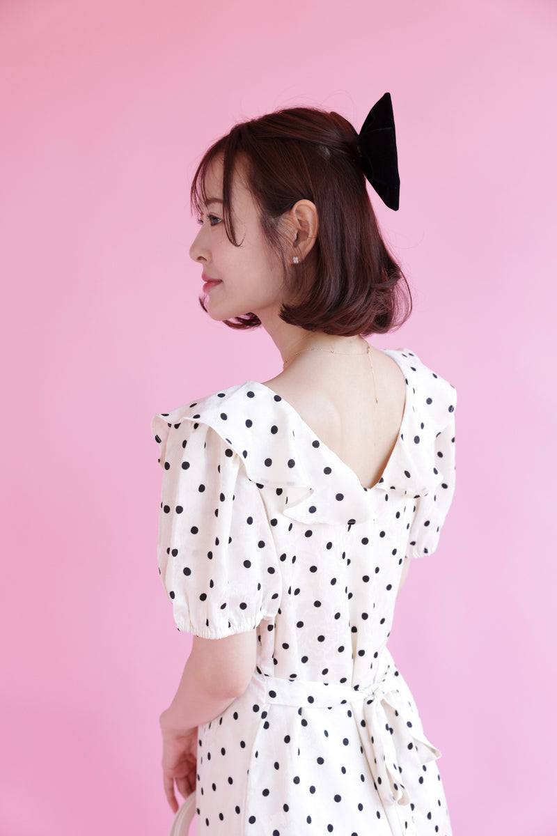 Classic Frill Dot Dress