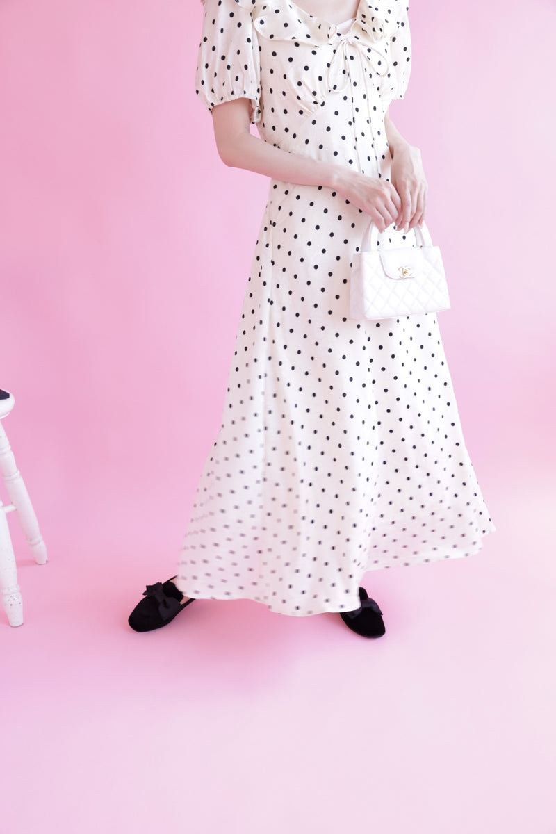 Classic Frill Dot Dress