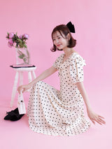 Classic Frill Dot Dress