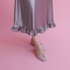 Hem Frill Satin Skirt