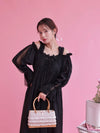 Lace Volume Long Dress