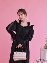Lace Volume Long Dress