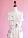 【再販】Monotone Embroidery Dress - MAISON MARBLE