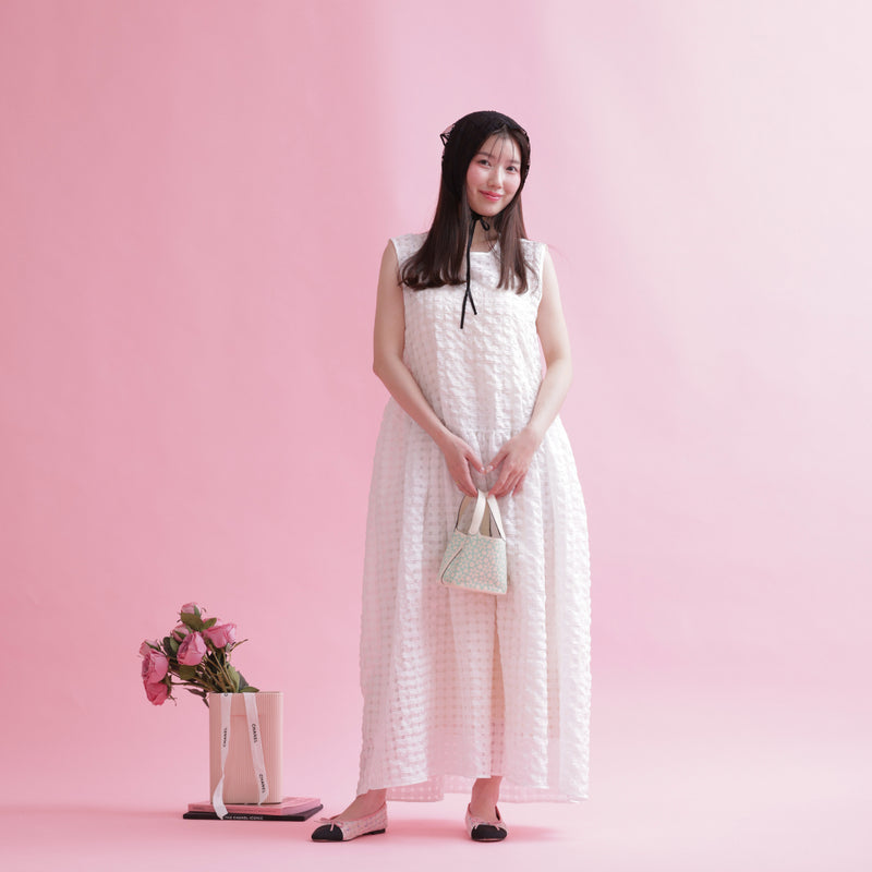 Gingham Sheer Dress