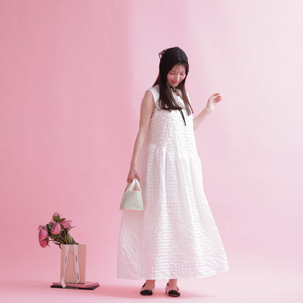 Gingham Sheer Dress