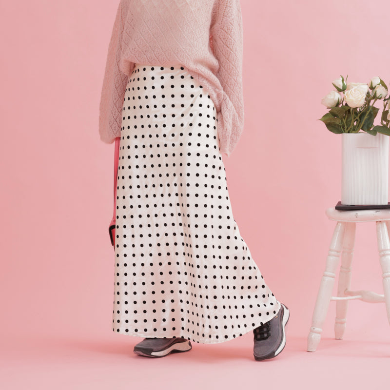 Dot Silk Skirt