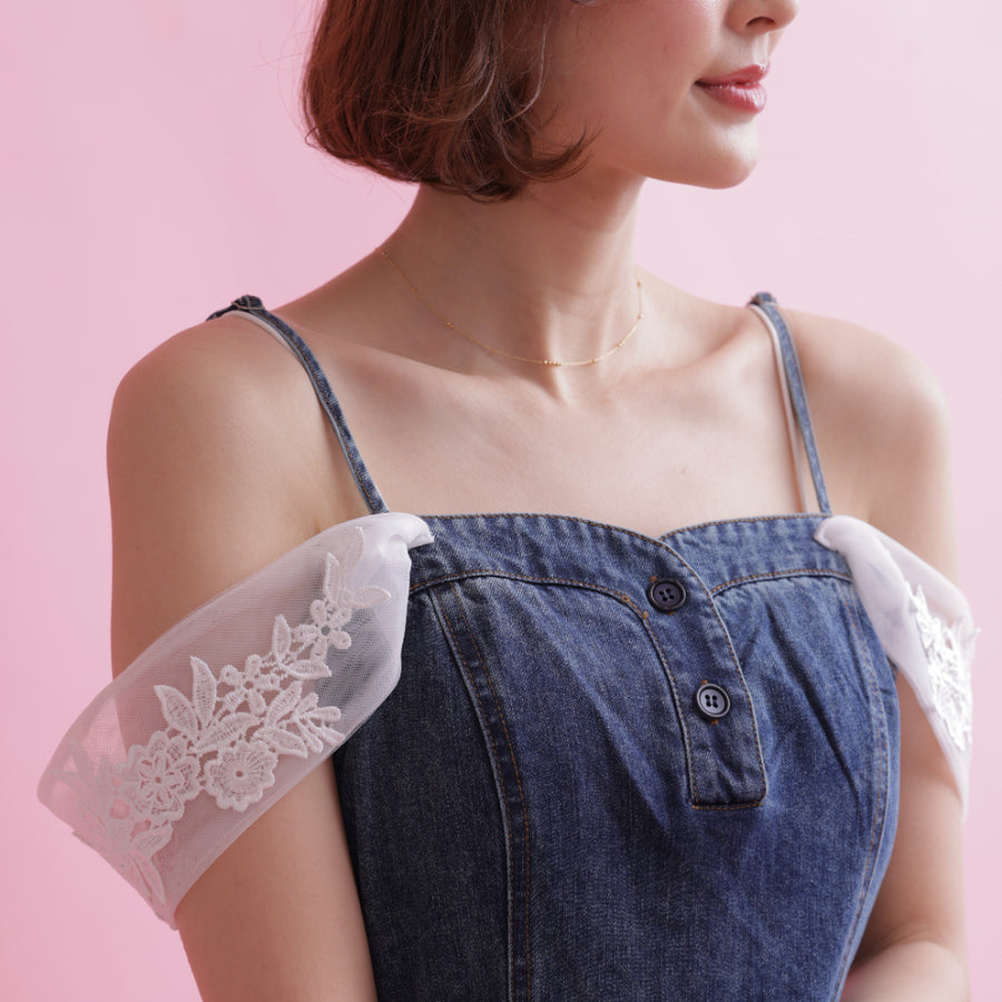 在庫調整】Belle Denim Dress – MAISON MARBLE