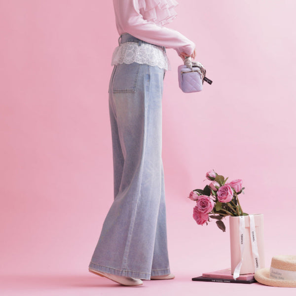 Lace Swan Denim