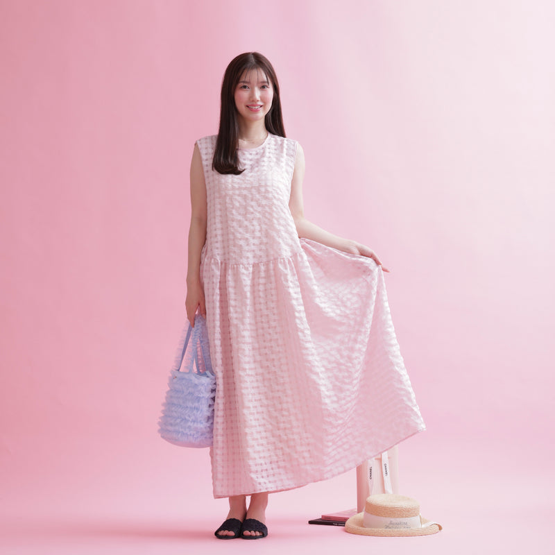 Gingham Sheer Dress