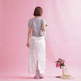 Flower Satin Skirt