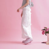 Flower Satin Skirt