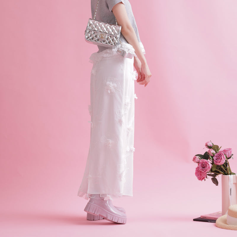 Flower Satin Skirt