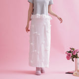 Flower Satin Skirt