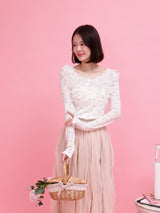 【在庫調整】Frill Bloom Dot Tops