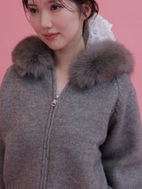 Fur Knit Hoodie