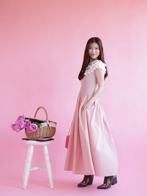 Volume Frill Docking Dress