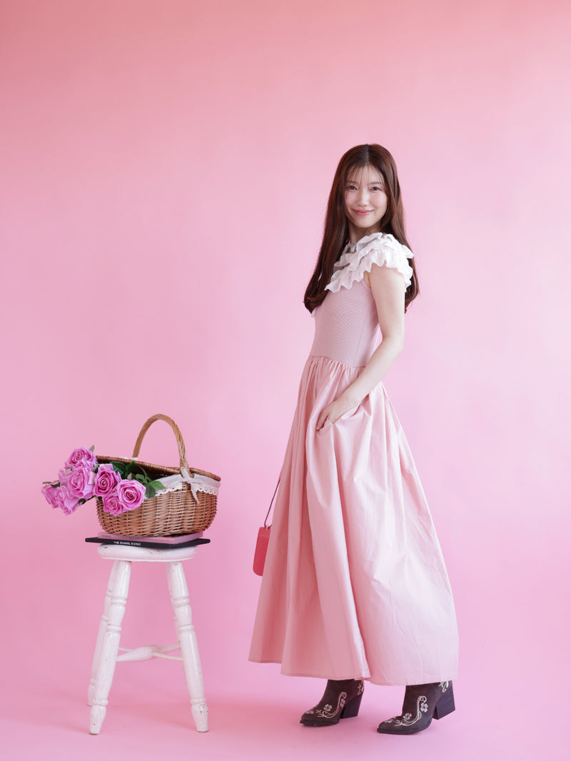 Volume Frill Docking Dress