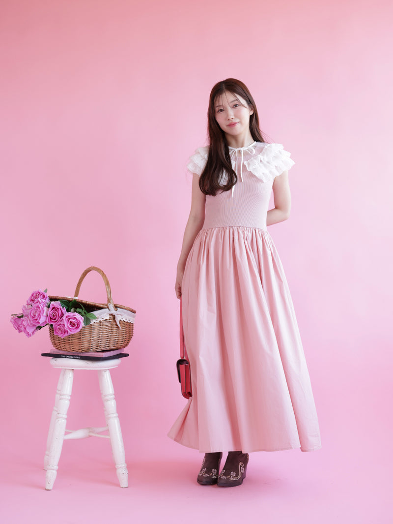 Volume Frill Docking Dress