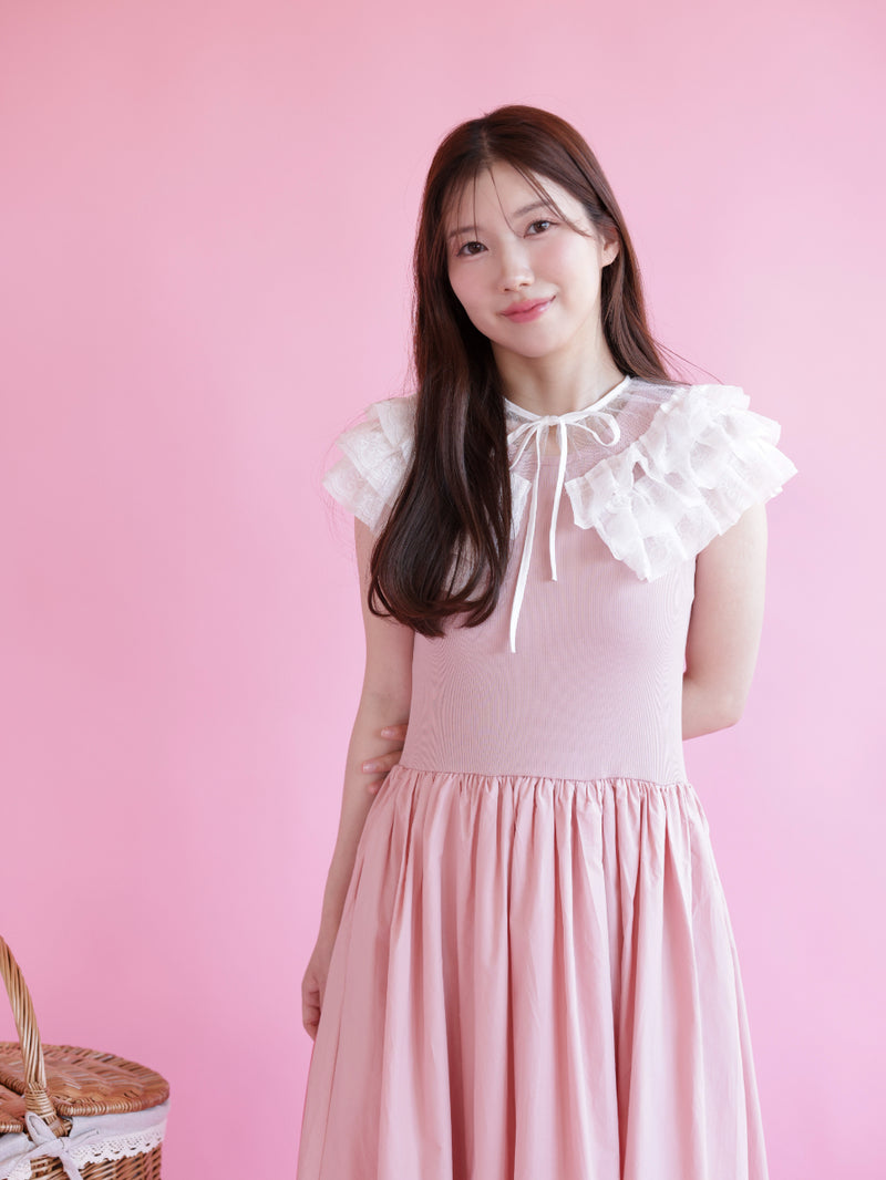 Volume Frill Docking Dress