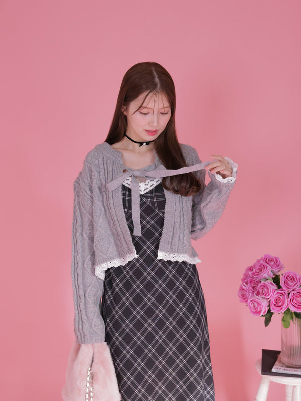 Short Ribbon Cardigan