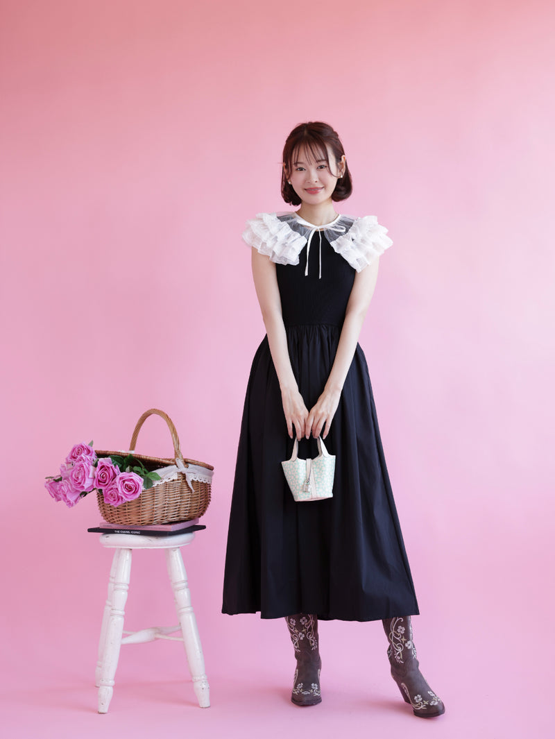 Volume Frill Docking Dress