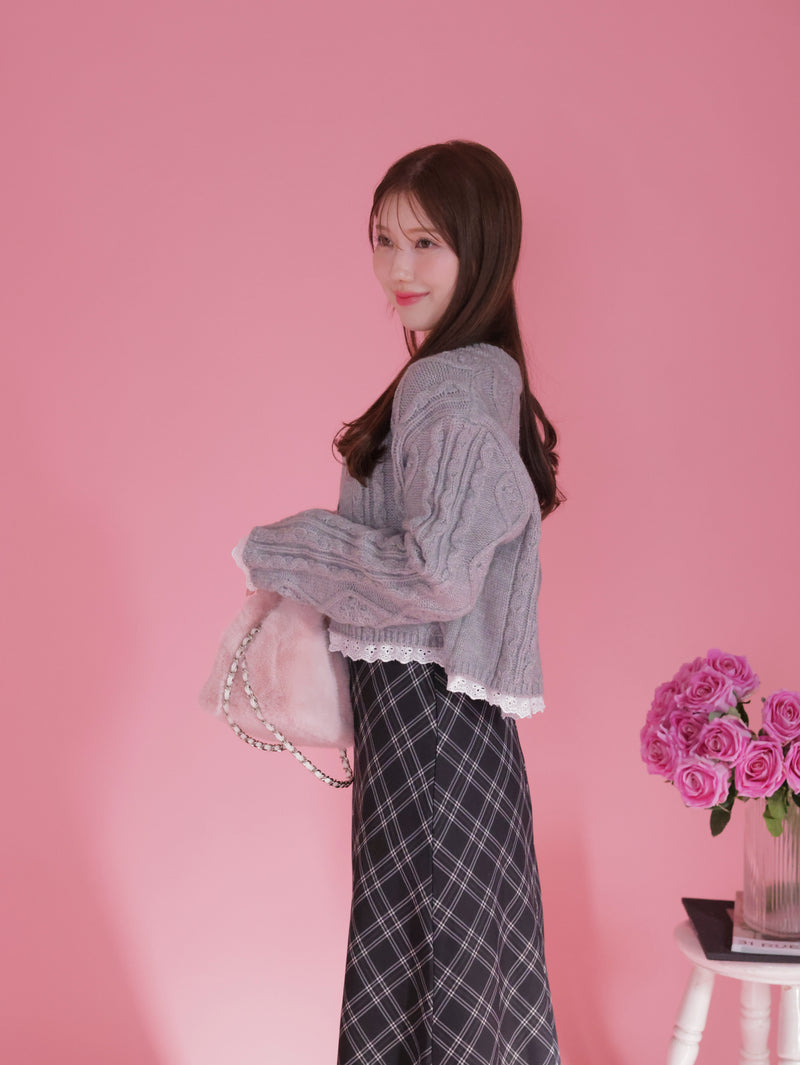 Short Ribbon Cardigan