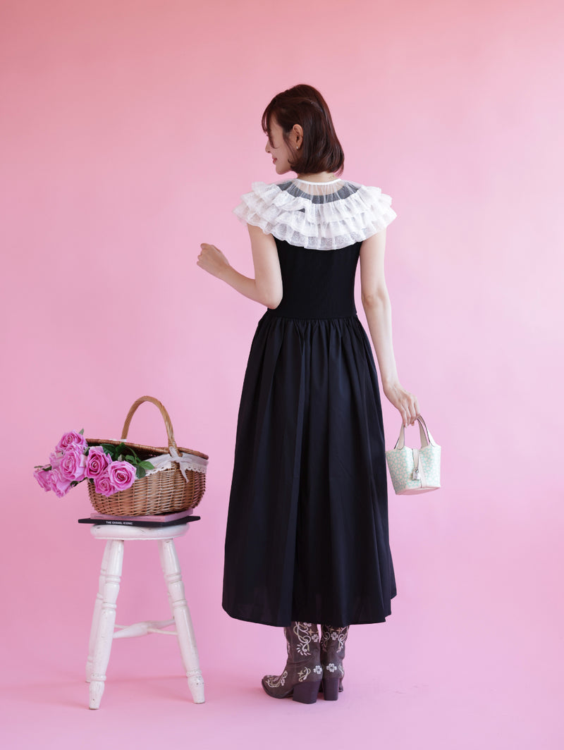 Volume Frill Docking Dress