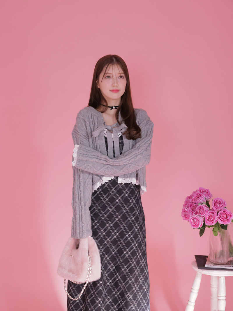 Short Ribbon Cardigan