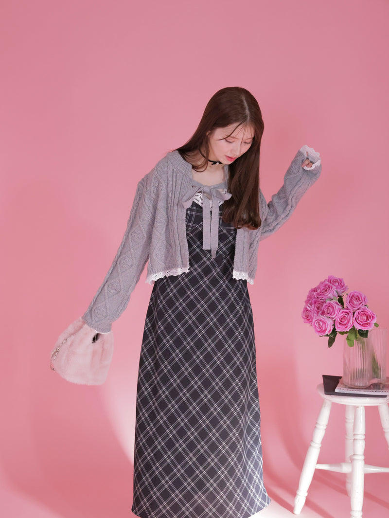 Short Ribbon Cardigan